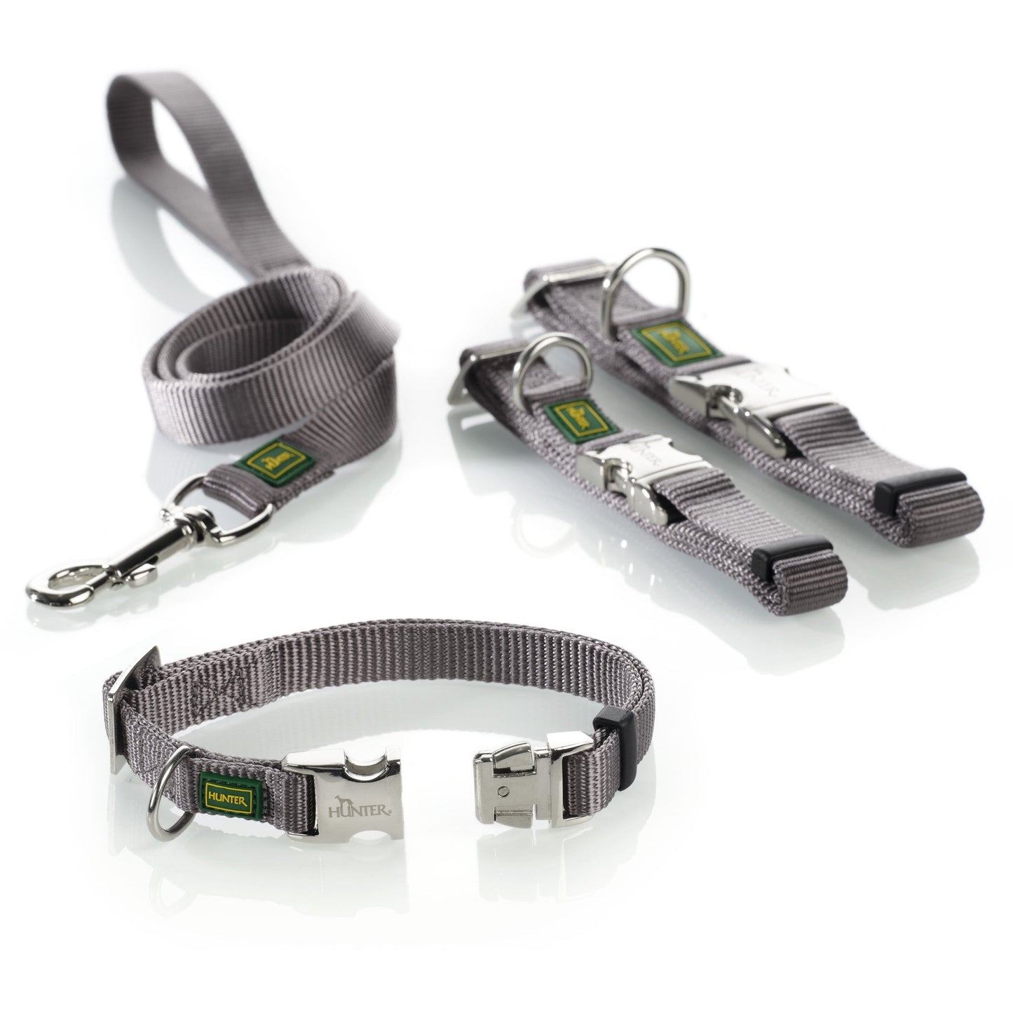 Nylon Vario Basic Alu-Strong Dog Collar grey