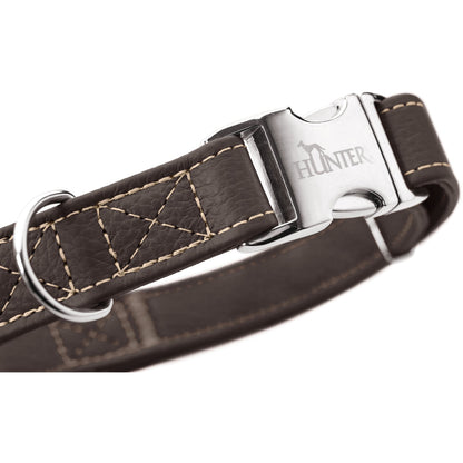 Cannes Leather Alu-Strong Dog Collar