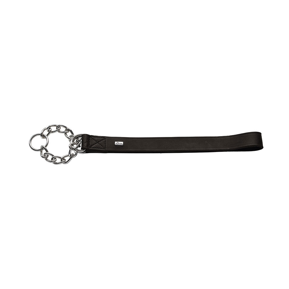 Aalborg Leather Dog Collar with Chain - Pull Stop