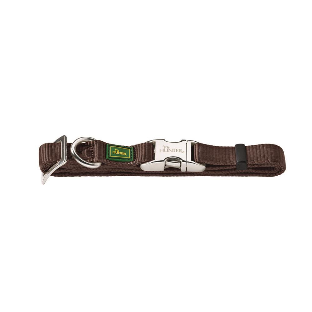 Nylon Vario Basic Alu-Strong Dog Collar brown