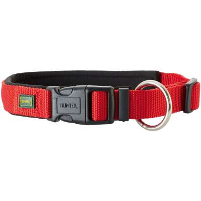 Nylon Neoprene Dog Collar Vario Plus red