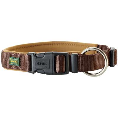 Nylon Neoprene Dog Collar Vario Plus brown