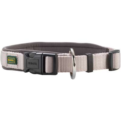 Nylon Neoprene Dog Collar Vario Plus grey