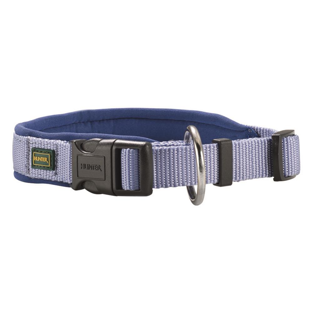 Nylon Neoprene Dog Collar Vario Plus blue